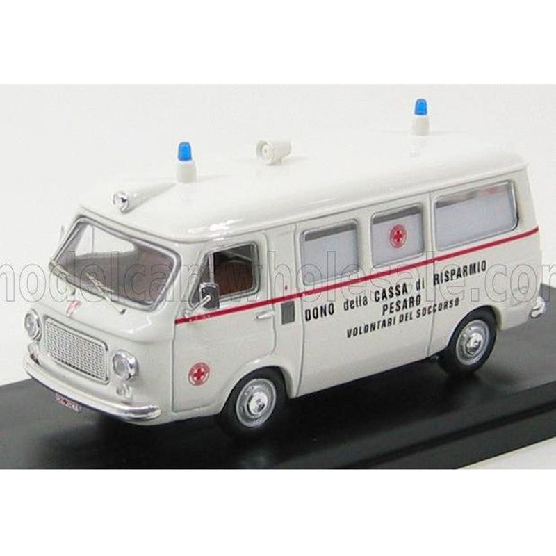 Fiat 238 Van Ambulanza - Ambulance - Dono Della Cassa Di Risparmio Pesaro Volontari Del Soccorso White 1:43