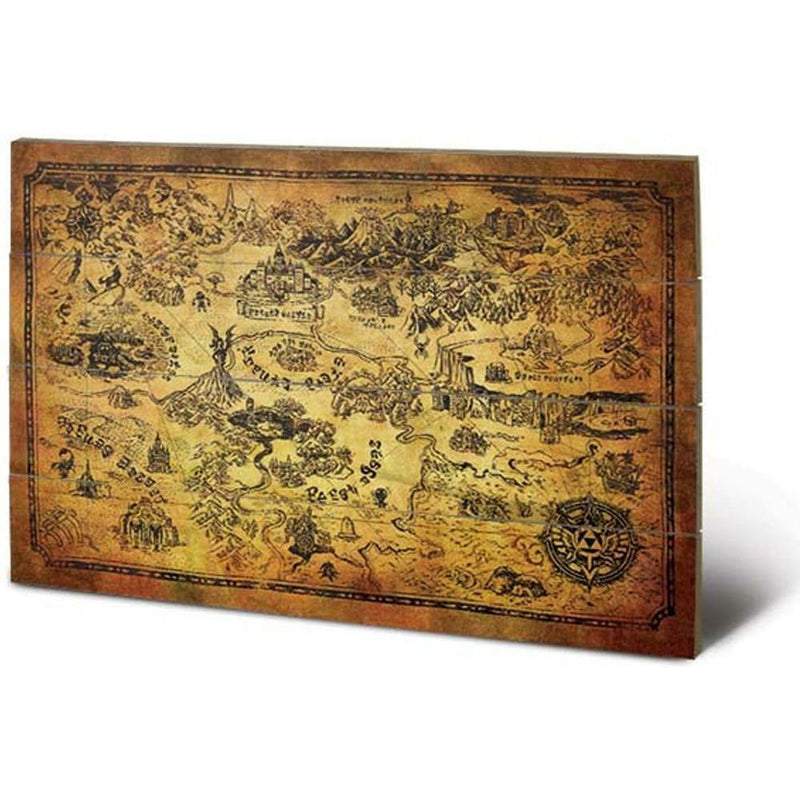 Legend Of Zelda Hyrule Map Wood Print