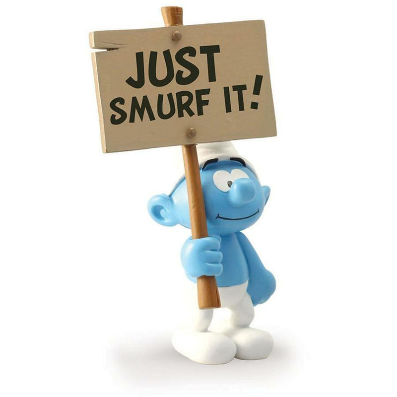 Smurf Just Smurf It Sign Statue