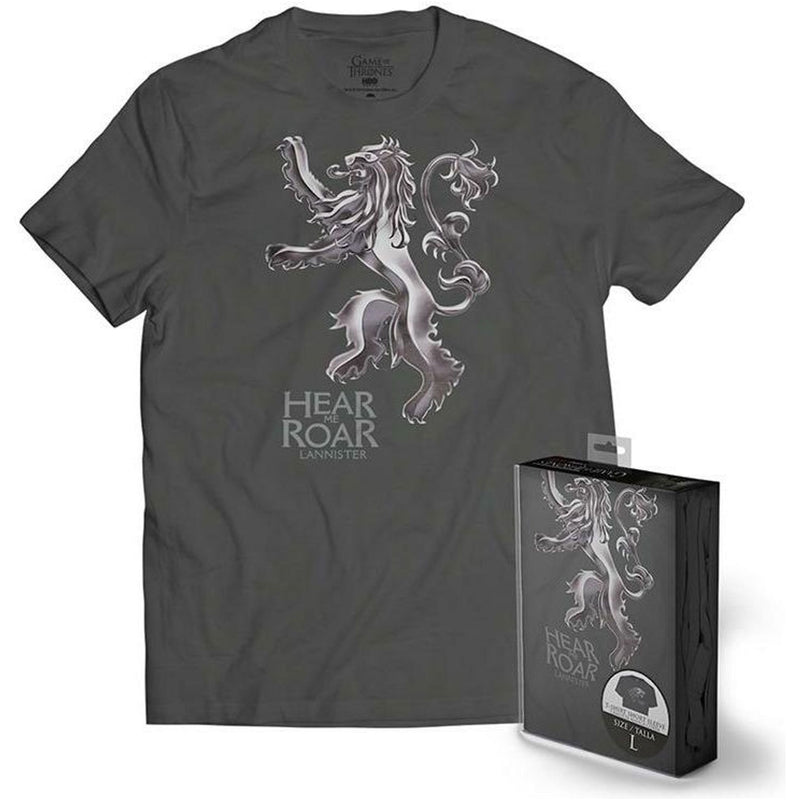 Game of Thrones Lannister Metallic Logo Grey Man T-Shirt