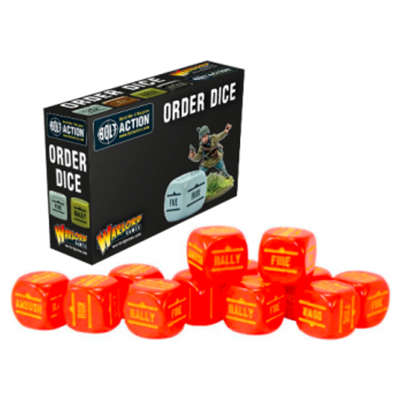 Bolt Action 2 Bolt Action Orders Dice Red - x12