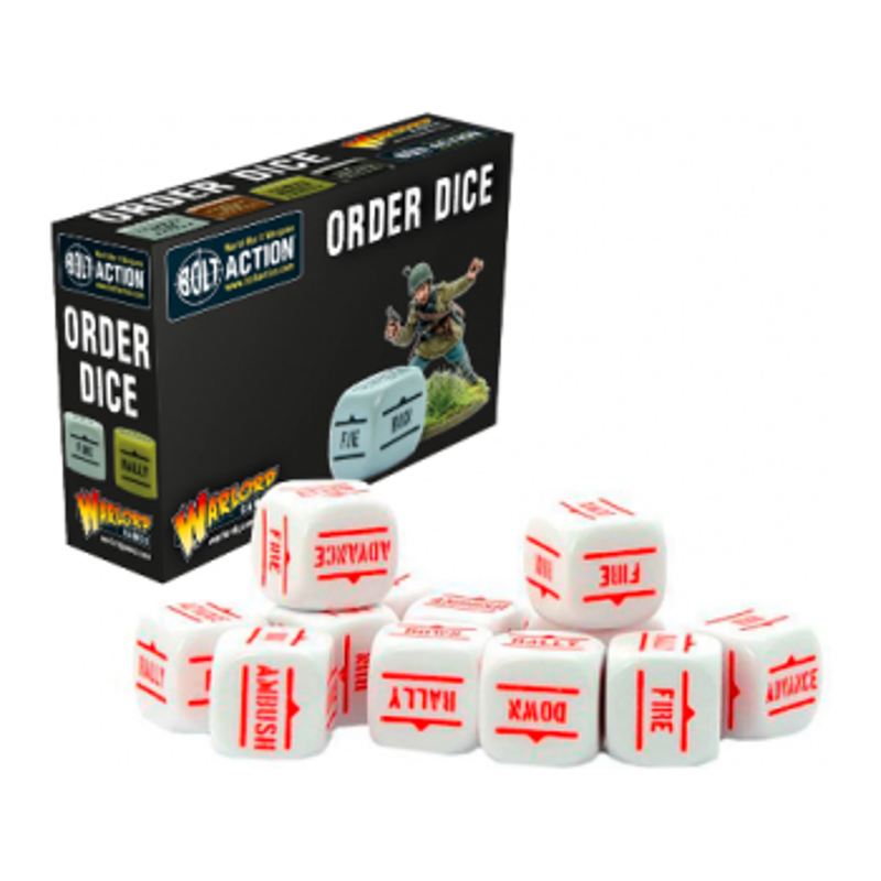 Bolt Action 2 Bolt Action Orders Dice White