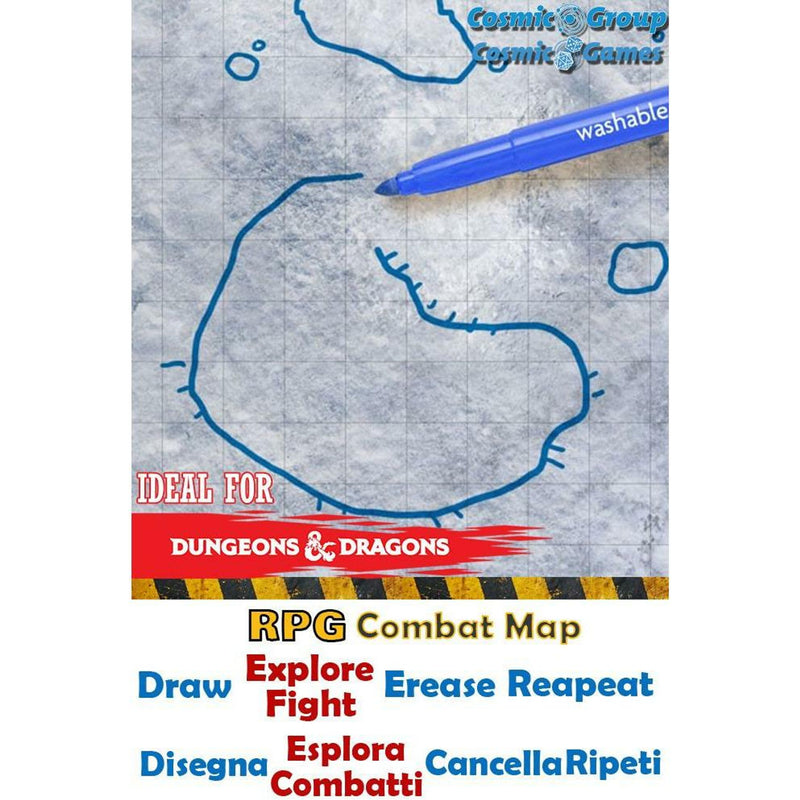 RPG Combat Map Snow Plain 30X30 In