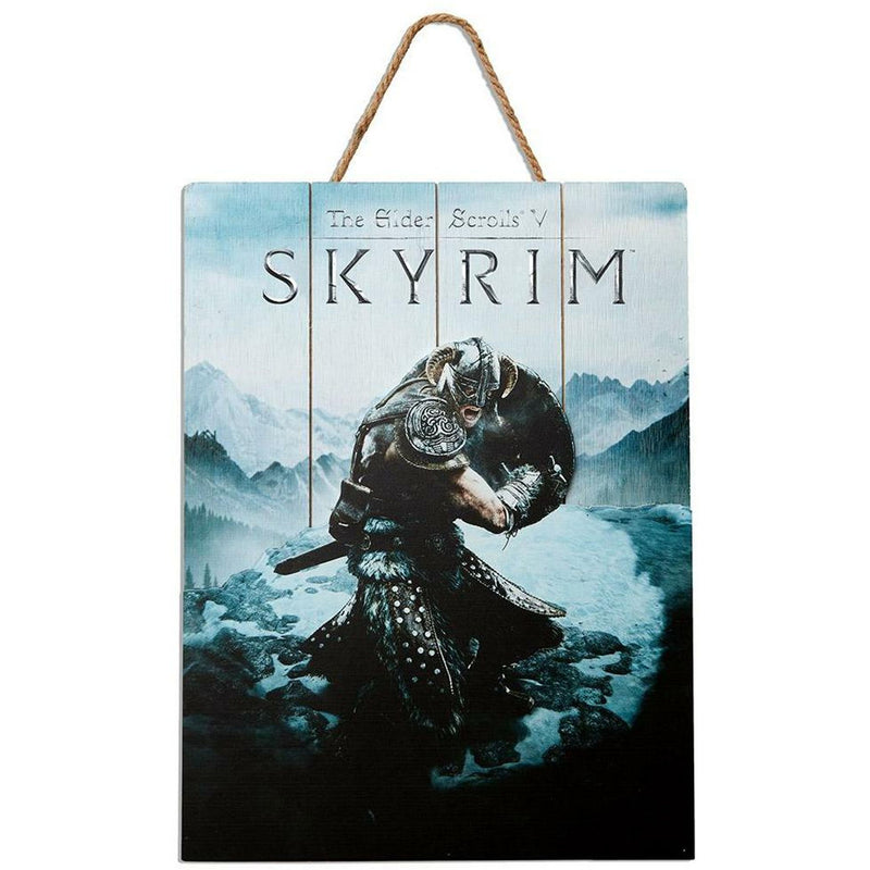 Skyrim Aereal Wooden Poster