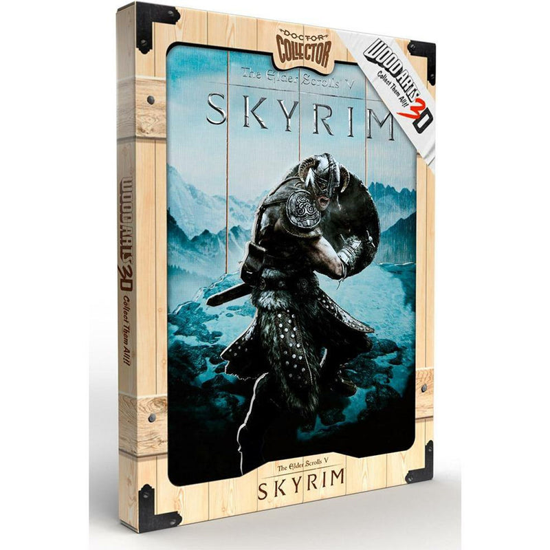 Skyrim Aereal Wooden Poster