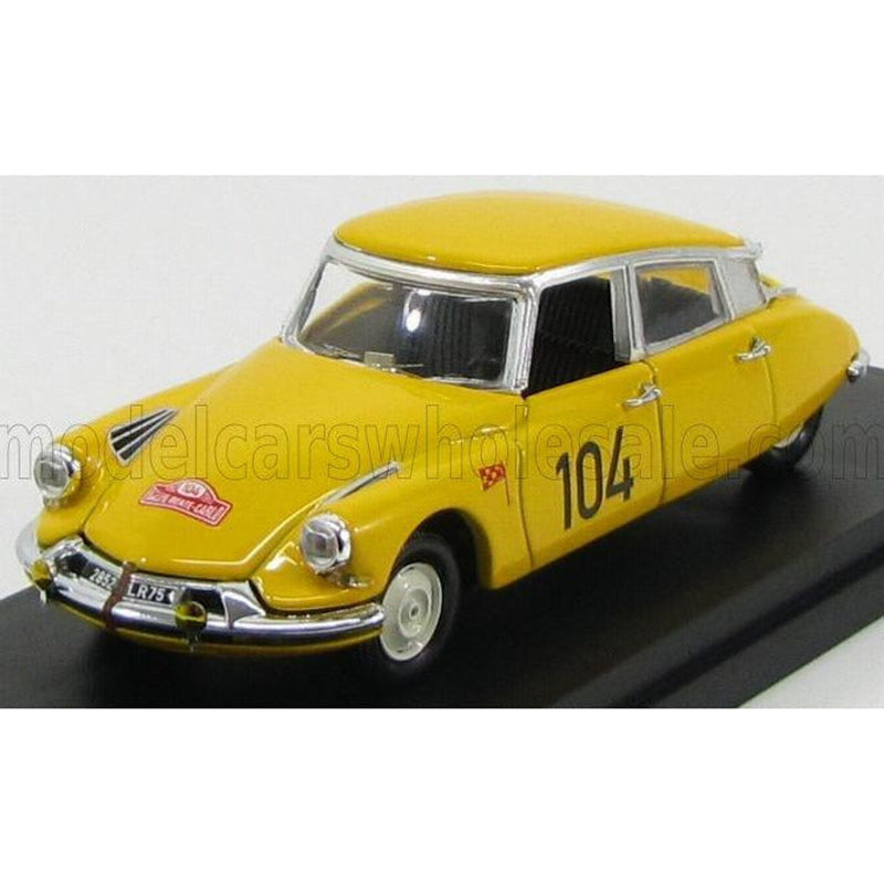 Citroen Ds19 N 104 Rally Montecarlo 1962 Maurel - Courbe Yellow 1:43