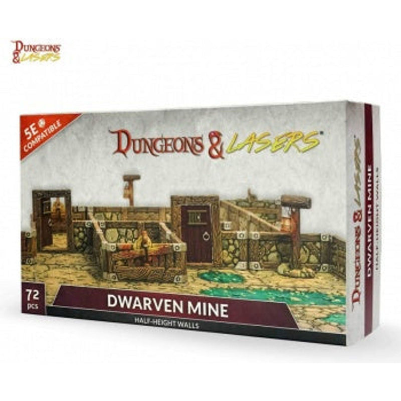 Dungeons & Lasers - Dwarven Mine Half-Height Walls