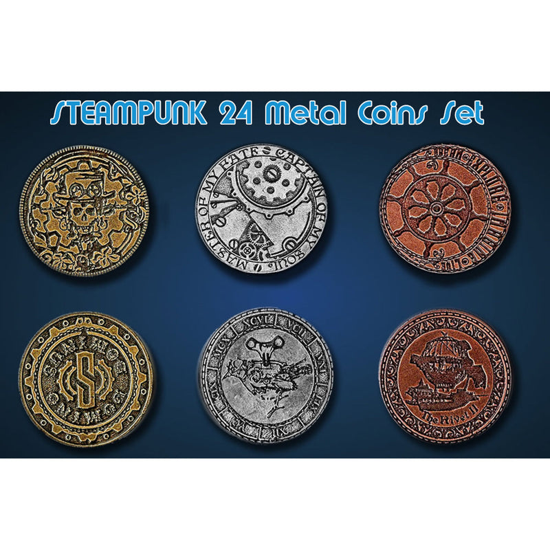 Steampunk Metal Coins Set (24)