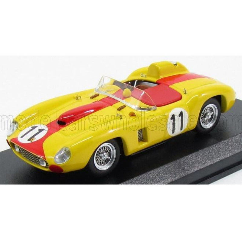 Ferrari 290Mm 3.5L V12 Spider Team Equipe Nationale Belge N 11 24H LE Mans 1957 J.Swaters - A.De Cagny Yellow Red 1:43