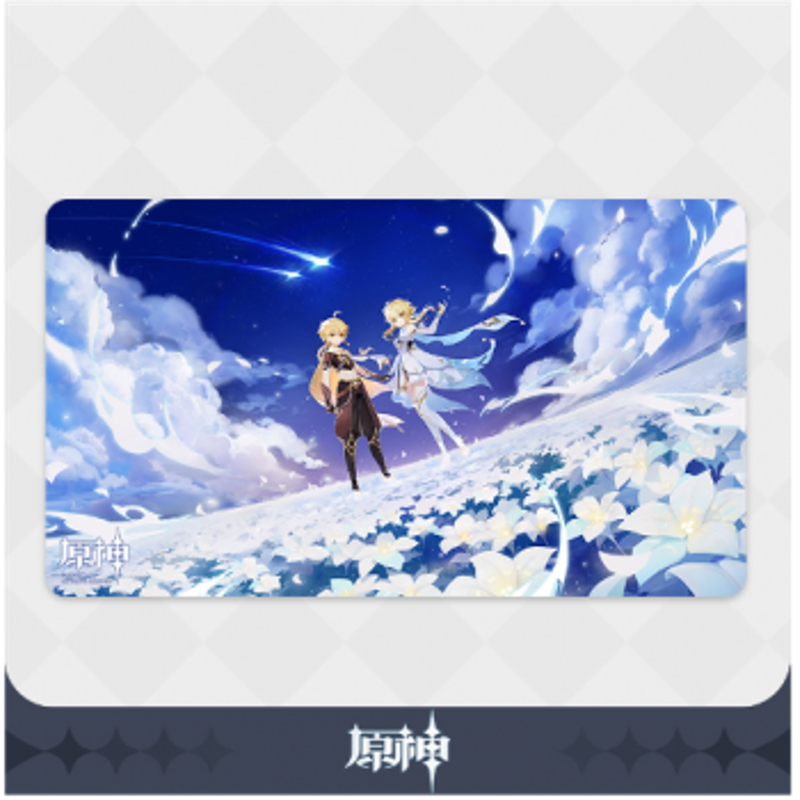 Genshin Impact Twin Stars On Floral Sea / Mouse Pad / Travelers