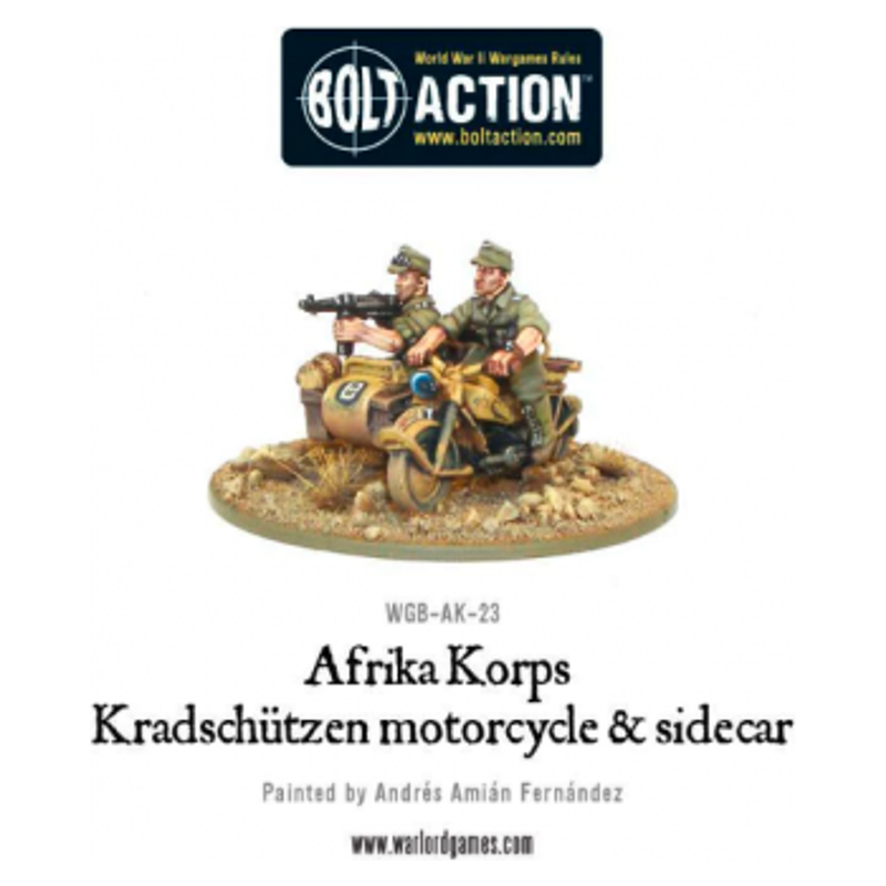 Bolt Action Afrika Korps Kradschutzen Motorcycle And Sidecar