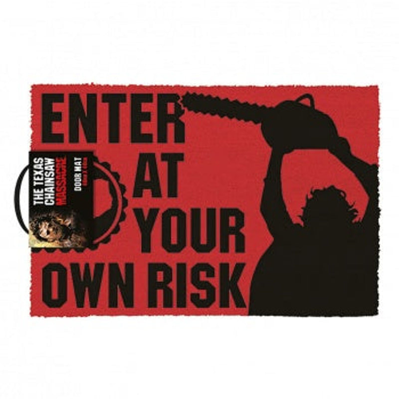 Pyramid Door Mats Texas Chainsaw Massacre Enter At Your Own Risk