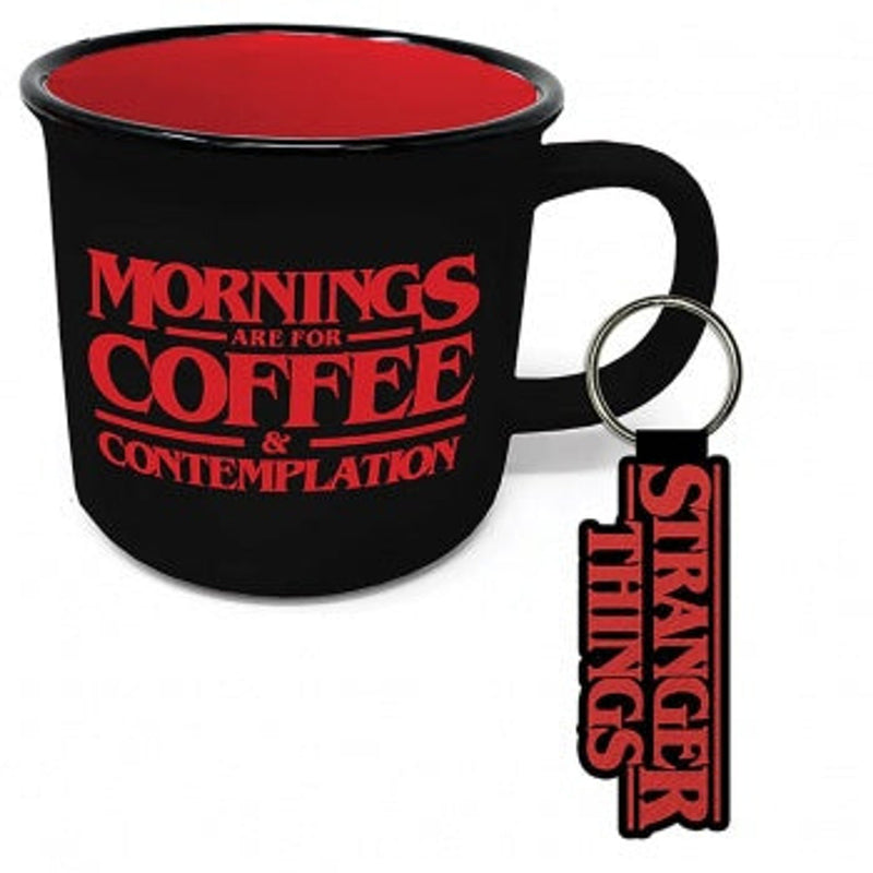 Pyramid Gift Set Campfire Mug And Keychain Stranger Things Coffee And Contemplation