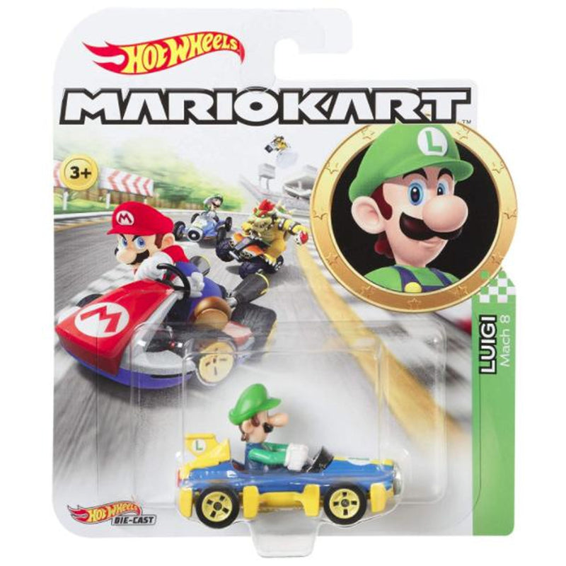 Hot Wheels Mario Kart Die Cast Luigi Toys