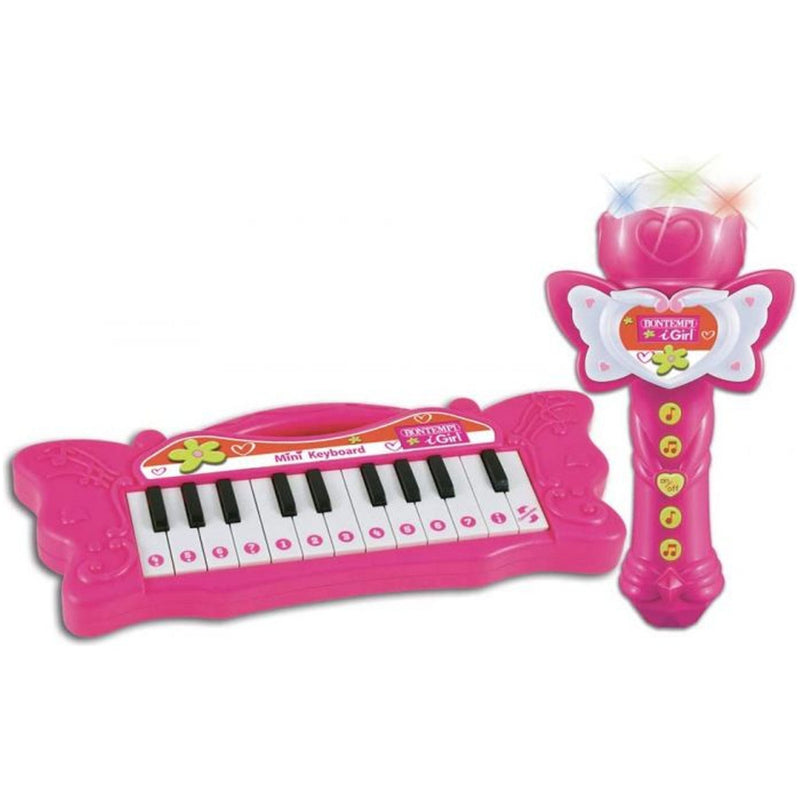 22 Key Mini-Keyboard With Karaoke Microphone I Girl