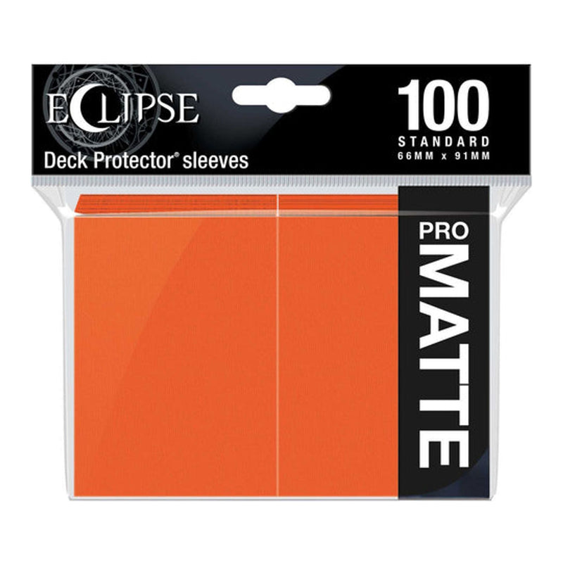 Eclipse Matte Standard Sleeves: Pumpkin Orange 100ct in a box