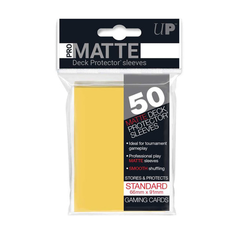 UNIT Pro Matte Deck Protectors 50 Count In A Box Yellow