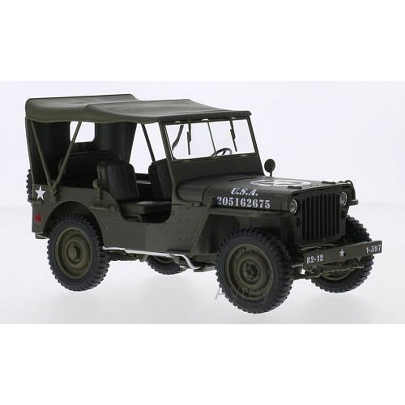 Jeep Willys Green U.S. Army Closed - 1:18