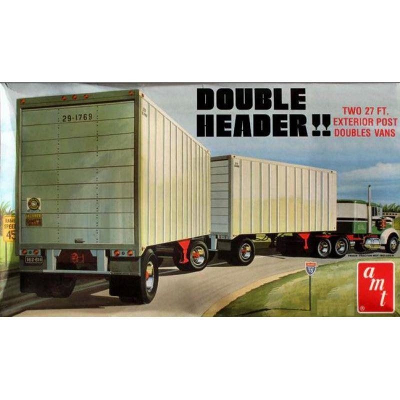 Double Header Tandem Van Trailers - 1:25