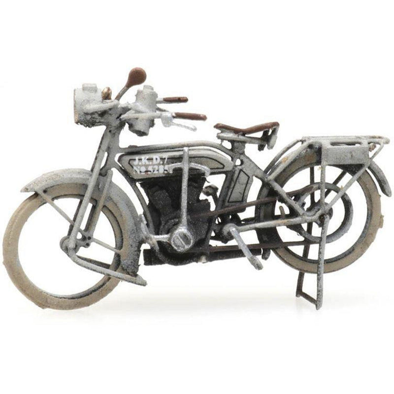 WWI NSU Motorcycle Epoch I Military 1:87 Ready-Made Painted - H0
