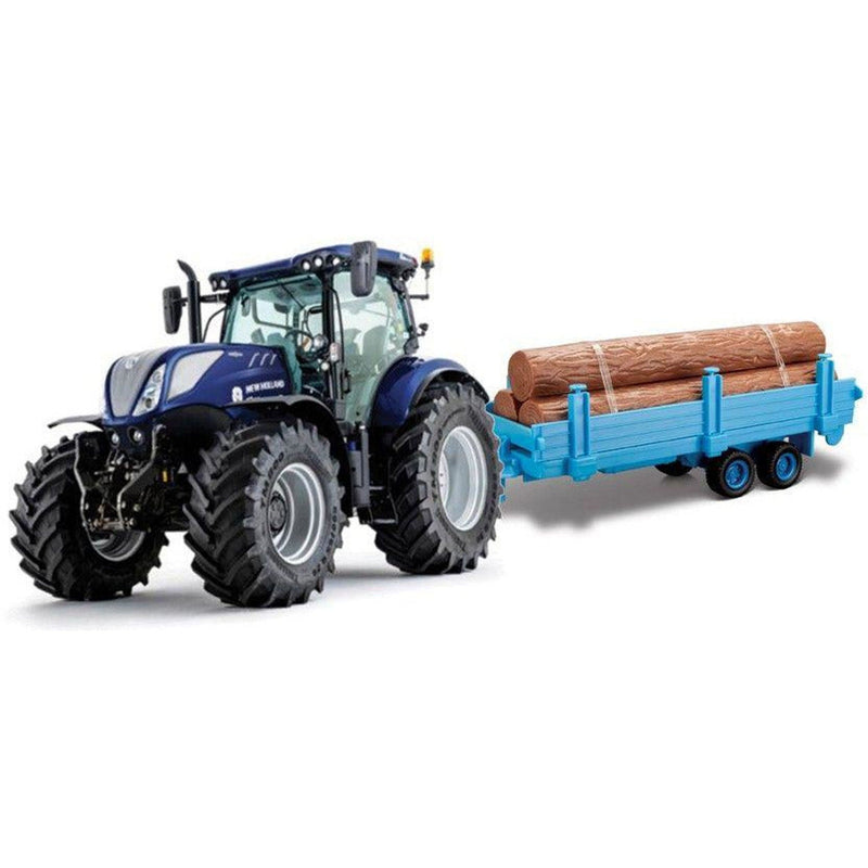 New Holland T7 Hdtractor And Log Trailer Dark Blue