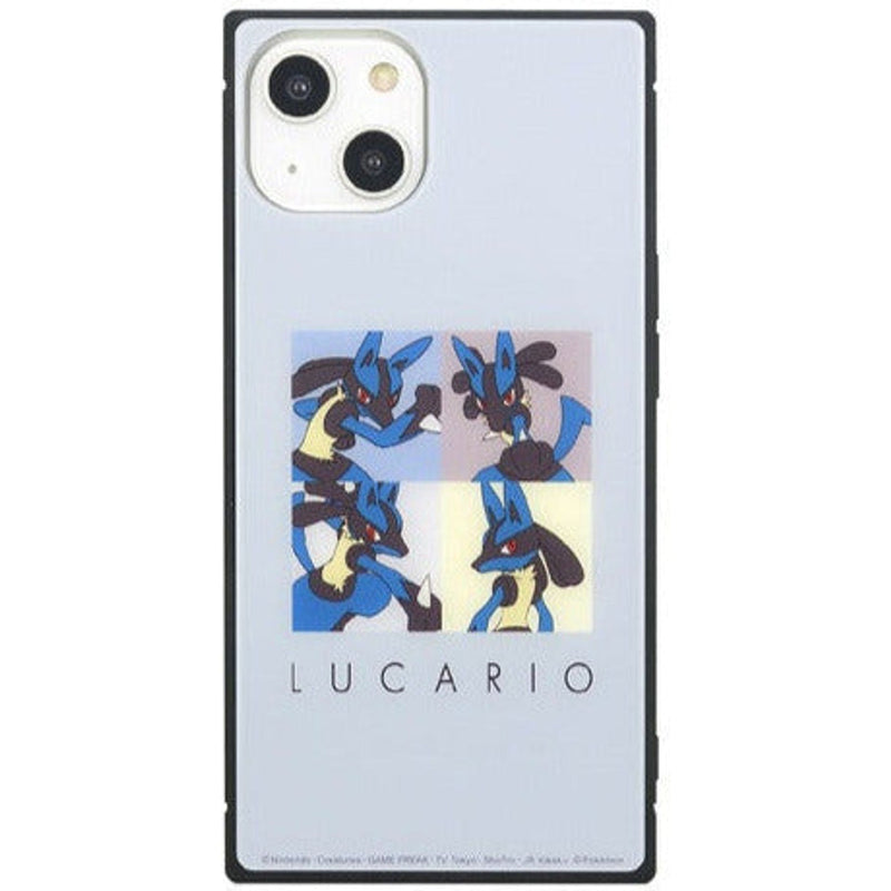 Case Square Glass iPhone 14/13 Lucario Pokemon - 14.9 × 7.5 × 1 cm