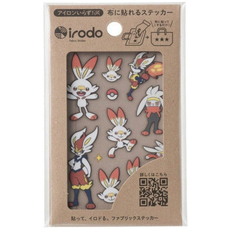 Cloth Stickers Set Scorbunny, Raboot & Cinderace Pokemon x Irodo - 10.5 × 7.4 × 0.02 cm