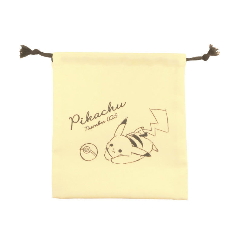 Drawstring Bag Yellow Pokemon Pikachu Number025
