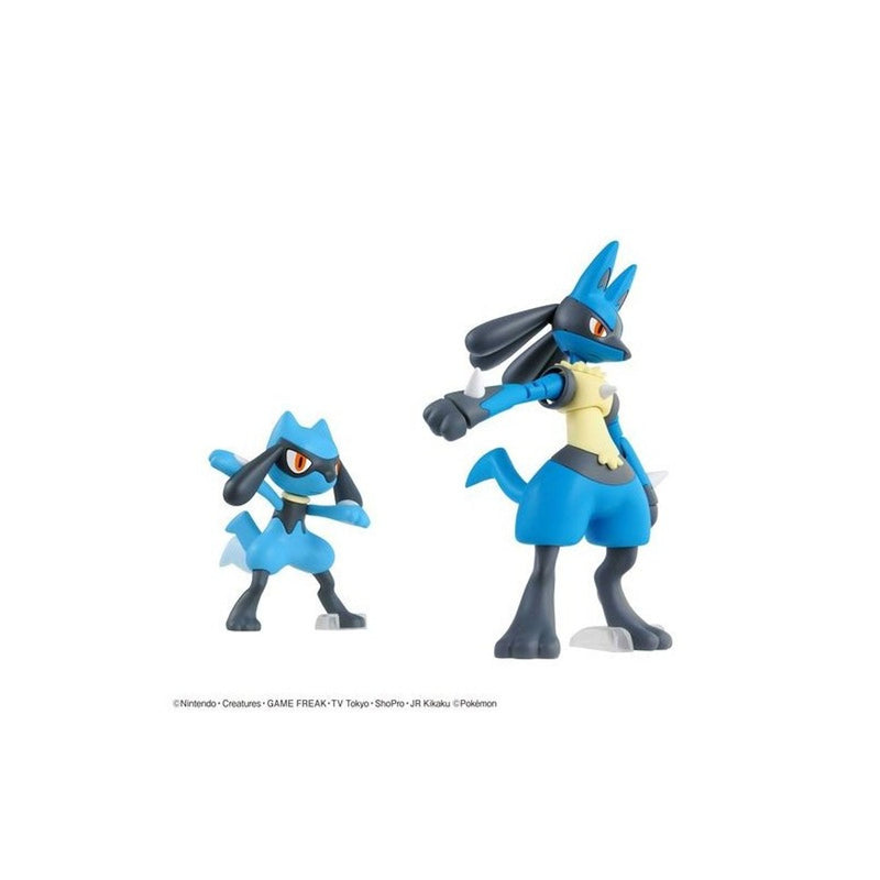 Pokemon Figure Riolu And Lucario Plastic Model