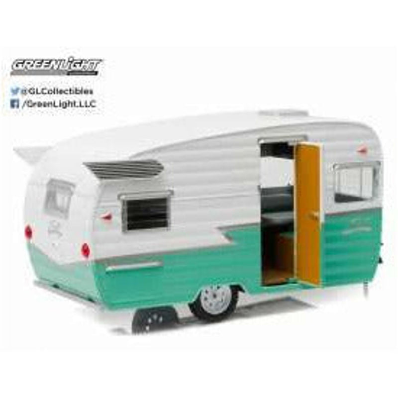 Shasta 15â€™ Airflyte White And Turquoise - 1:24