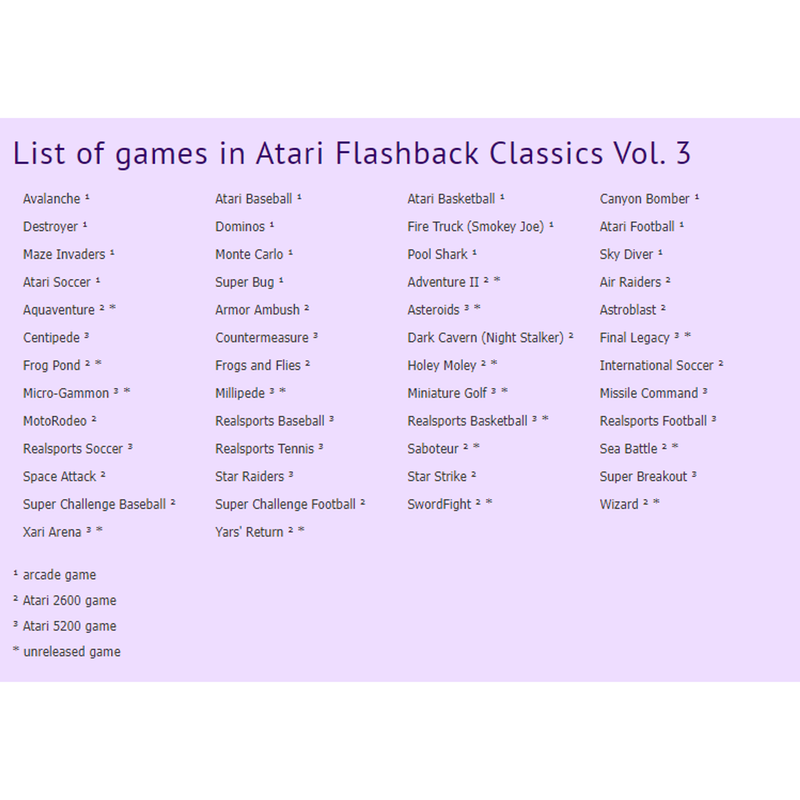 Atari Flashback Classics Vol. 3 | Sony PlayStation 4