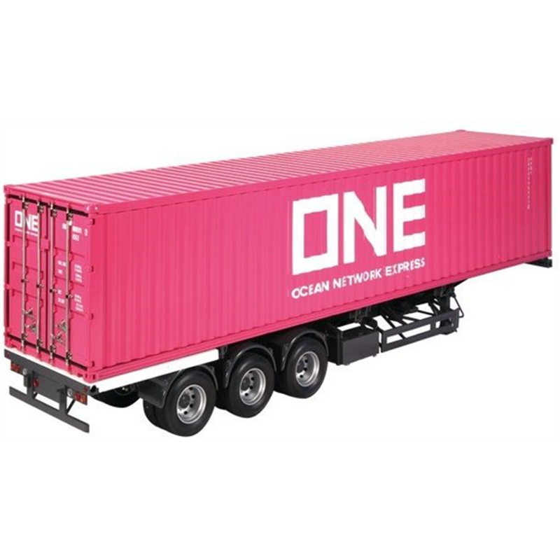 Semitrailer International 978 / 02 + 9771 + 40 Ft Sea Container 'One' Magenta - 1:18