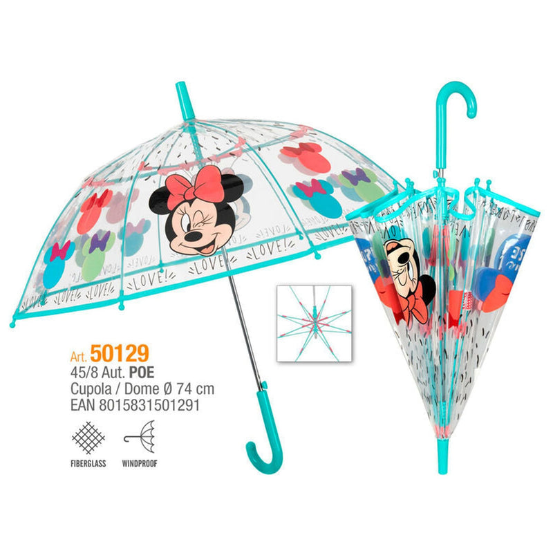 Disney Minnie Transparent Automatic Umbrella - Version 1 - 45 CM