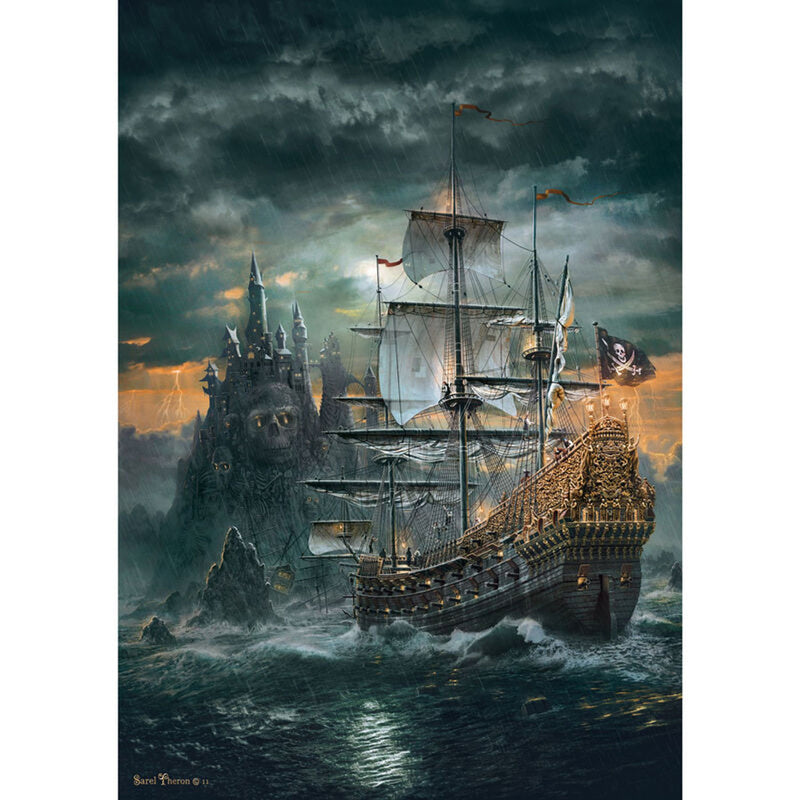 The Pirate Ship Puzzle Of 1500 Pieces - 37 x 28.1 x 5.5 CM