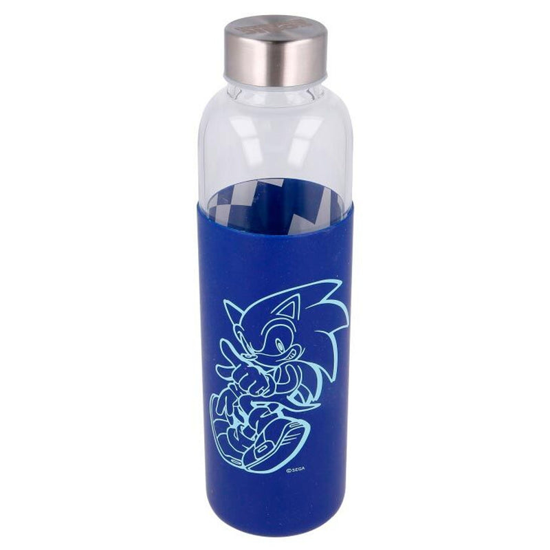 Sonic The Hedgehog Silicone Cover Glass Bottle - 585 ML