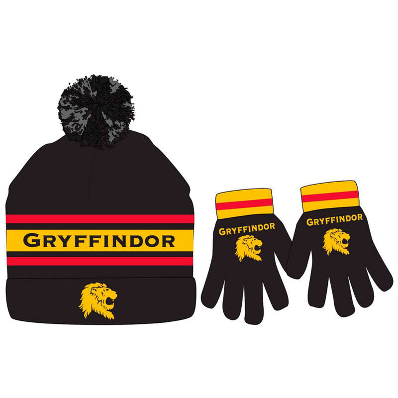 Harry Potter Gryffindor Hat And Gloves Set - 52 CM