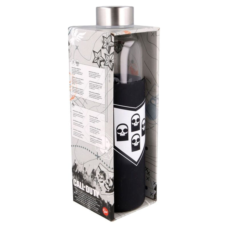 Call Of Duty Silicone Cover Glass Bottle - 585 ML