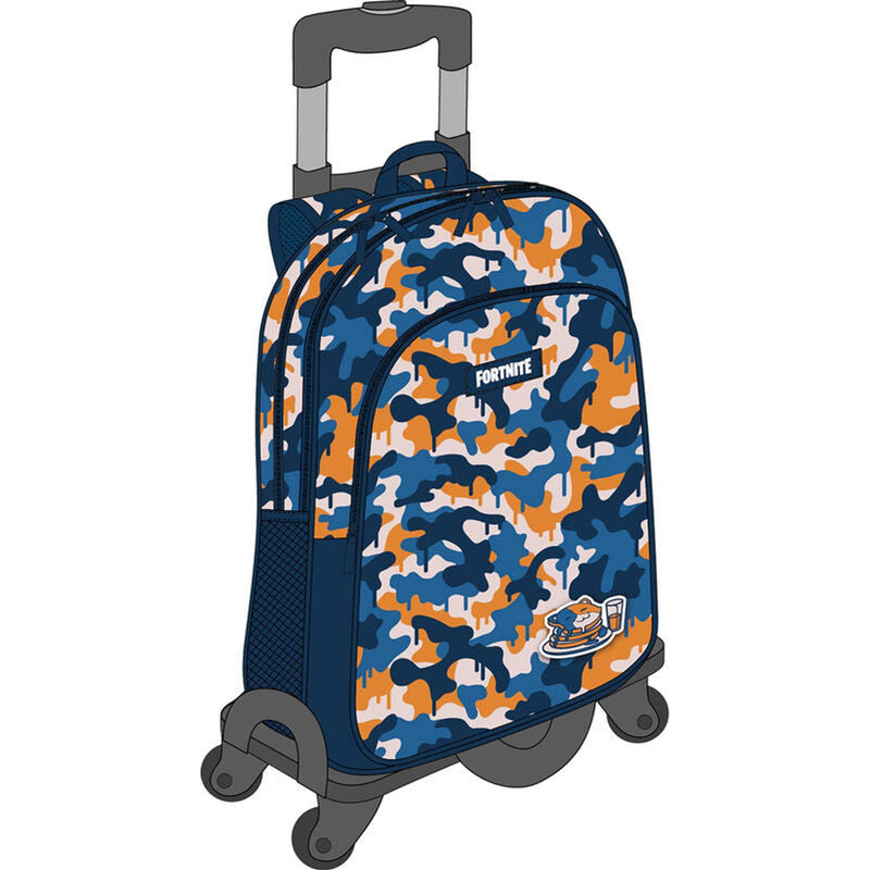 Fortnite Blue Camo Backpack & Toy Bags Trolley - 42 CM