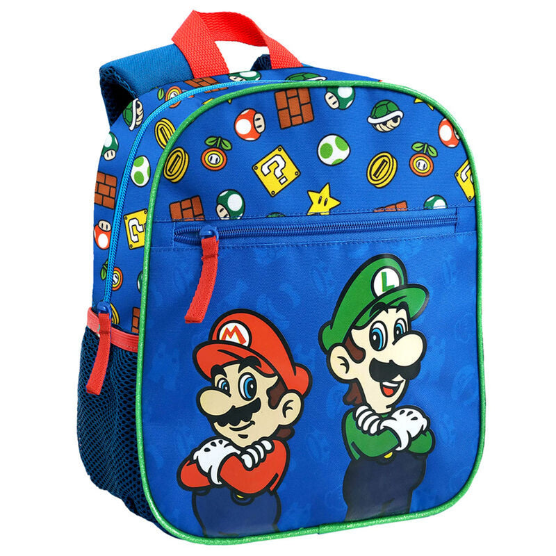 Super Mario Bros Mario And Luigi Backpack - 28 CM