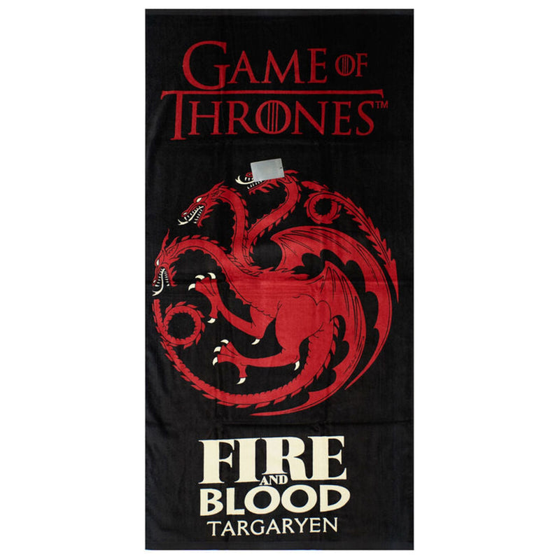 Game Of Thrones Fire And Blood Targaryen Cotton Beach Towel - 70 x 140 CM