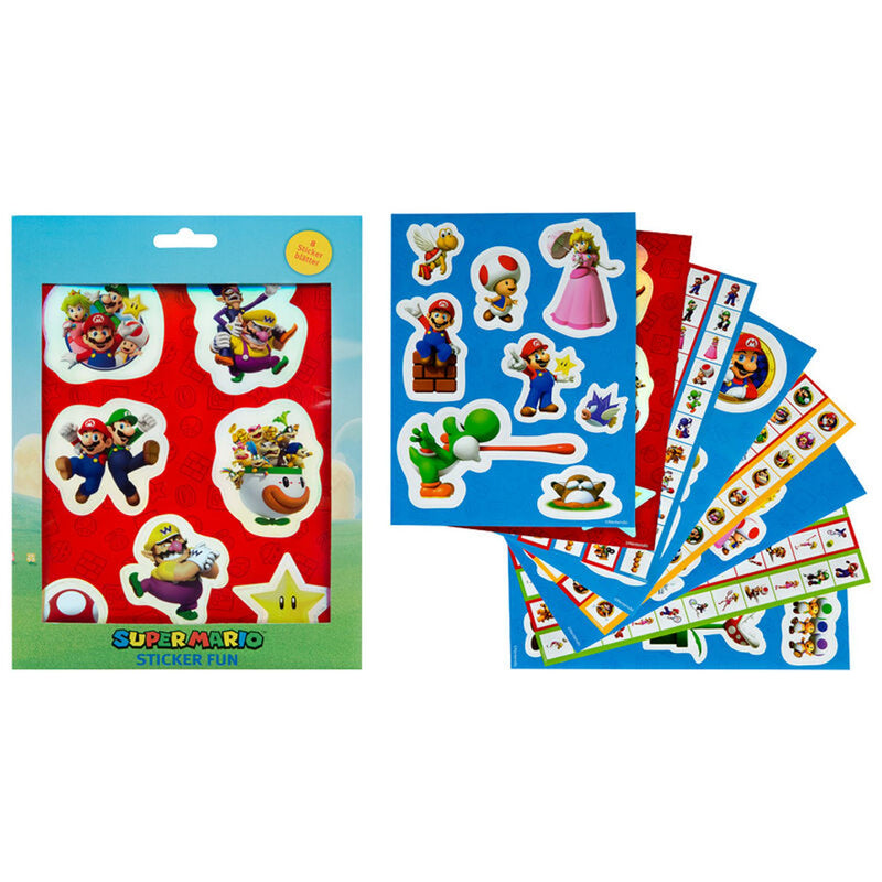 Super Mario Bros Sticker Set - Pack Of 12 Sheets