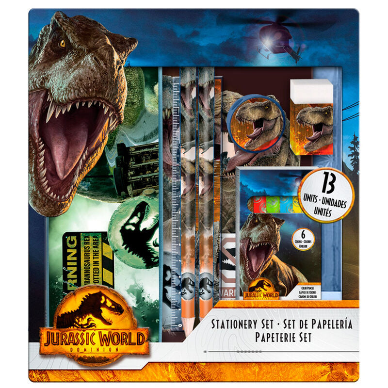 Jurassic World Stationery Set - 13 Pieces