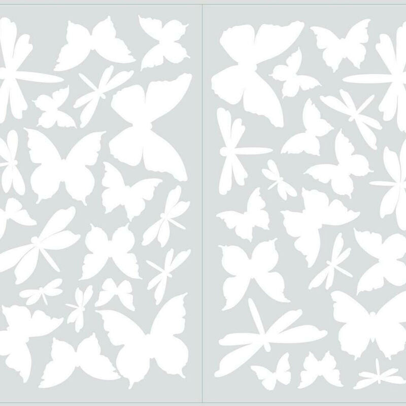 Butterfly And Dragonfly Glow In The Dark Decorative Vinyl