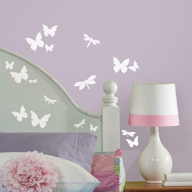 Butterfly And Dragonfly Glow In The Dark Decorative Vinyl