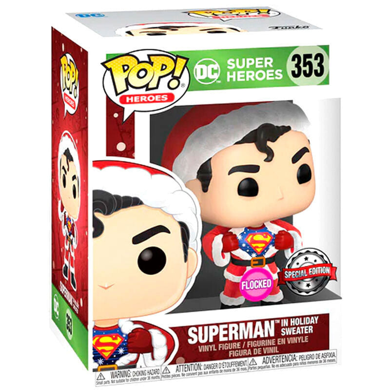 Set Figure POP & Tee Back DC Comics Superman Exclusive Flocked