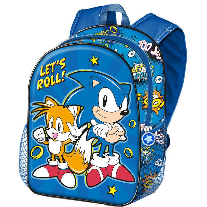 Sonic The Hedgehog Lets Roll 3D Backpack - 26 x 11 x 31 CM
