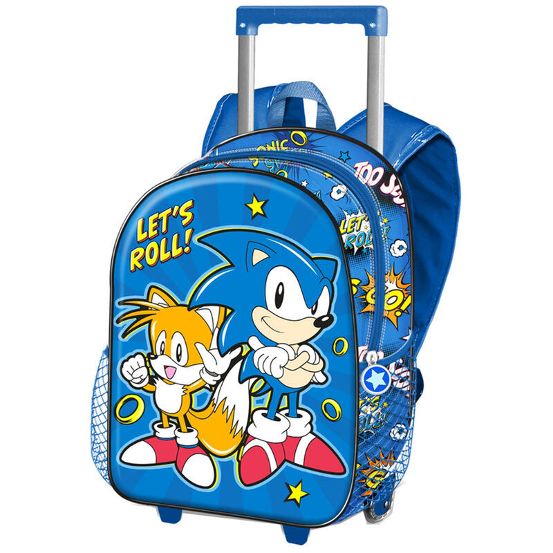 Sonic The Hedgehog Lets Roll 3D Trolley - 34 CM