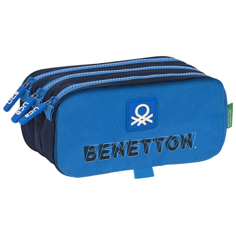 Benetton Deep Water Triple Pencil Case - 21.5 X 10 X 8 CM