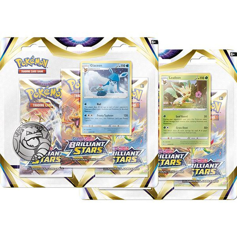 Sword & Shield 9 Brilliant Stars 3-Pack Booster Display - Pack Of 12