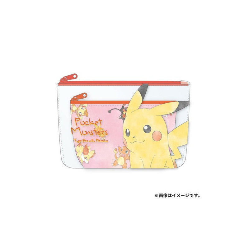 Pouch Set Pikachu & Fire Type Pokemon - 13 × 20.5 × 5 cm